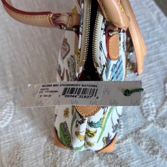 Dooney & Bourke White Satchel with Multicolor Las Vegas Design - Picture 5 of 11